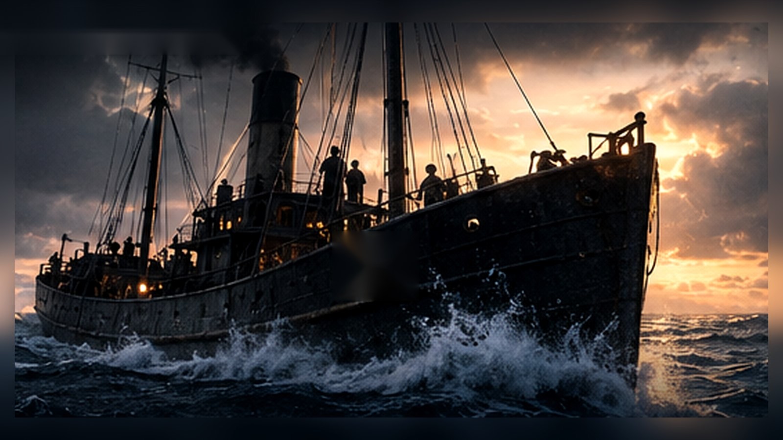 Artistic depiction of HMT GARMO afloat